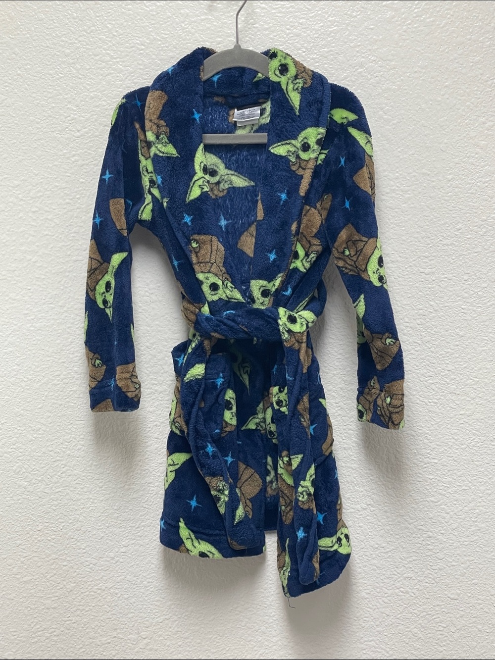 Star Wars Grogu Mandalorian Plush Bath Robe Kid’s Boy’s 4/5